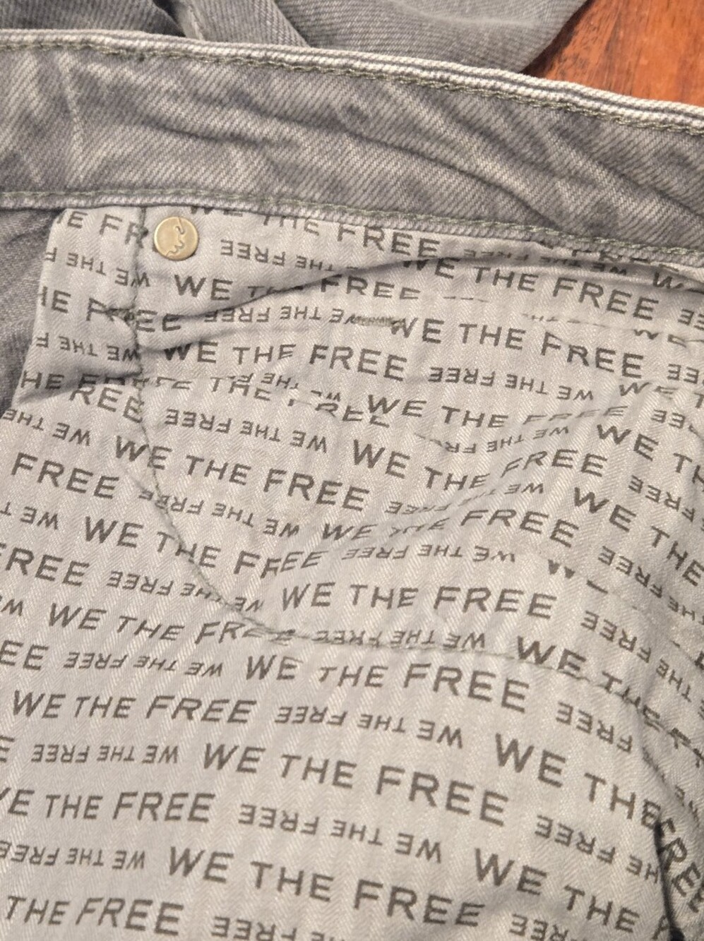 We The Free Gray Straight Leg Jeans